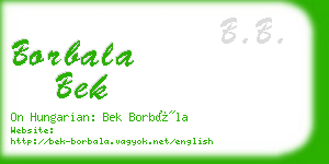 borbala bek business card